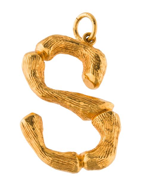 celine gold necklace letter|Celine alphabet pendant.